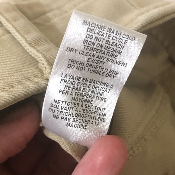 TWP Coop Wide Leg Pant with Cargo Pockets in Cotton Twill Khaki Tan - Size 6 - Picture 8 of 9